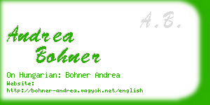 andrea bohner business card